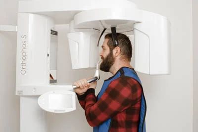 patient receiving dental scan